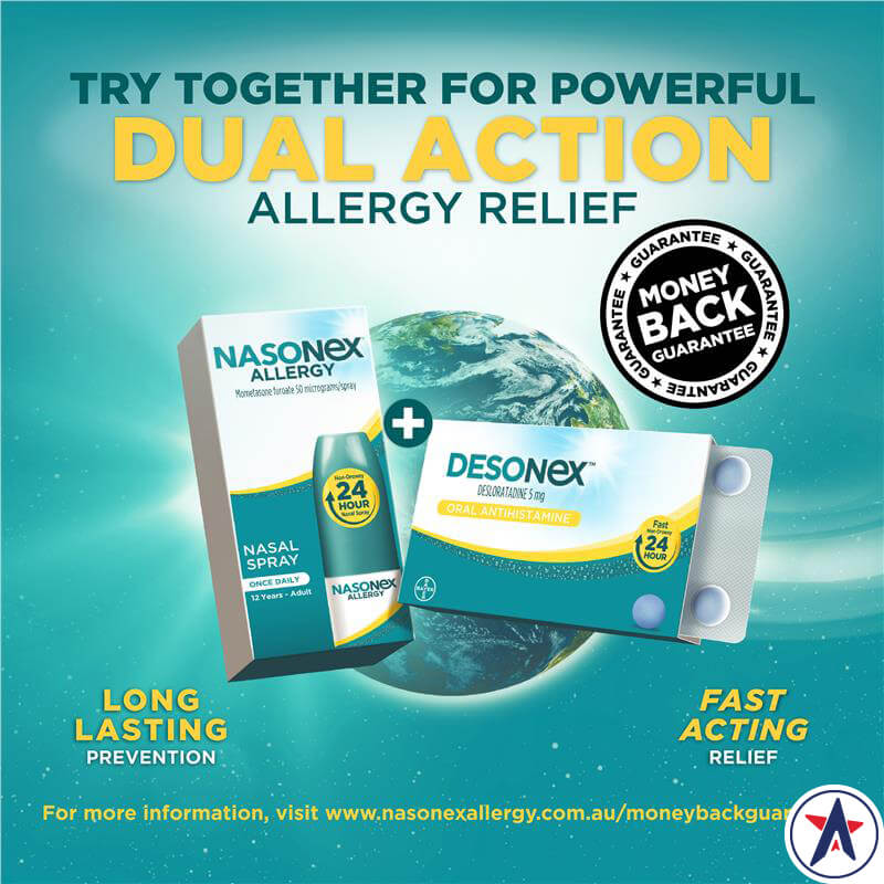Xịt viêm mũi dị ứng 24h Nasonex Allergy Non-Drowsy 2 chai x 140 xịt