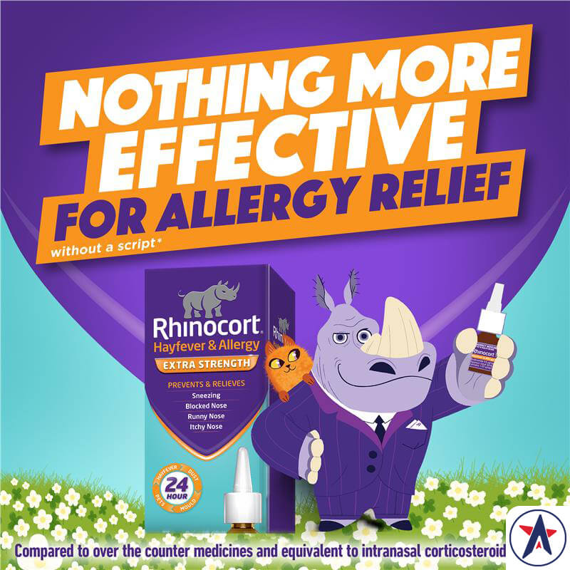 Xịt viêm mũi dị ứng Rhinocort Hayfever & Allergy Extra Strength
