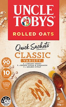 Yến mạch Uncle Tobys Oats Quick Sachets Classic Variety 350g | Hàng xách tay Úc chính hãng