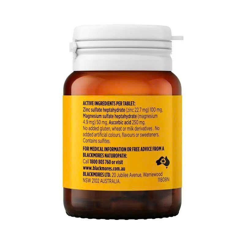 Viên uống bổ sung Kẽm & Vitamin C Blackmores ZinvitC250 50 viên