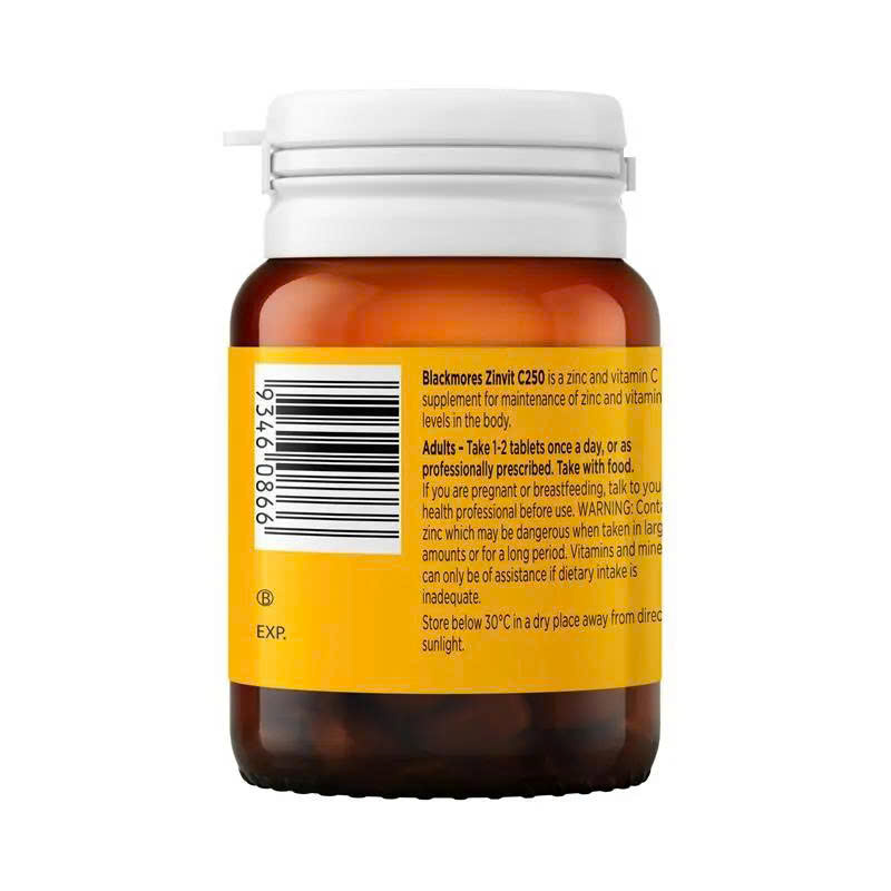 Viên uống bổ sung Kẽm & Vitamin C Blackmores ZinvitC250 50 viên
