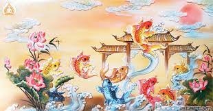 Ý nghĩa hình tượng Cá chép vượt vũ môn và những tác phẩm đẹp nhất