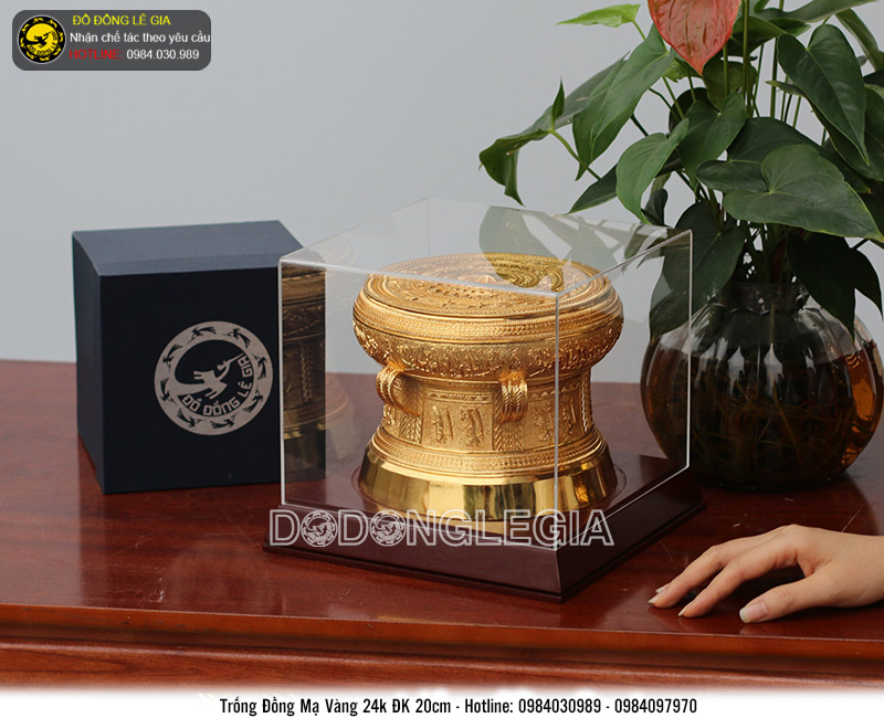 Quy trình chế tác trống đồng mạ vàng
