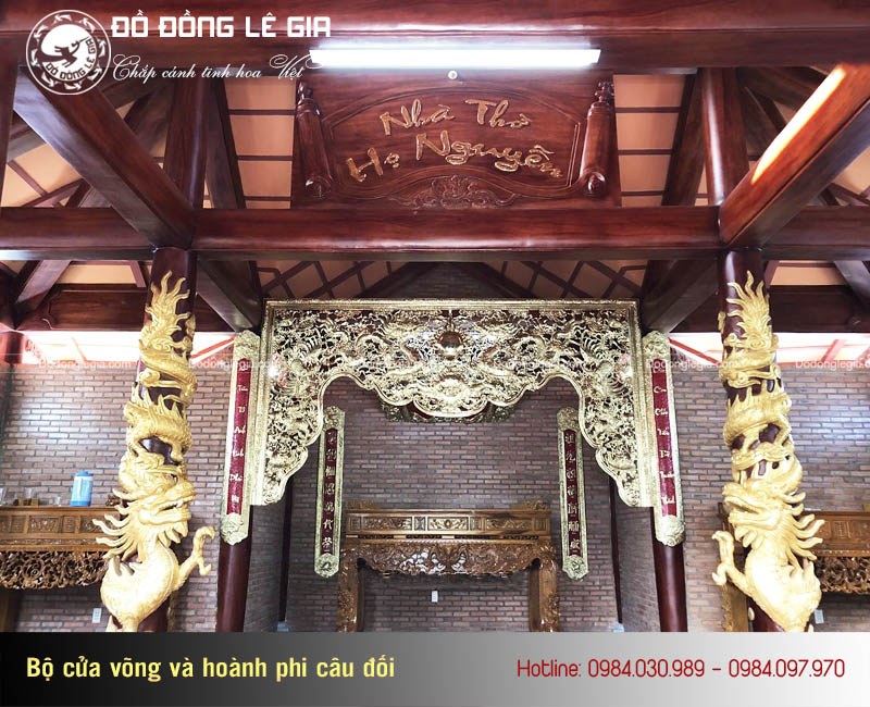 Cửa Võng bằng đồng - Thi công cửa võng nhà Thờ, Chùa