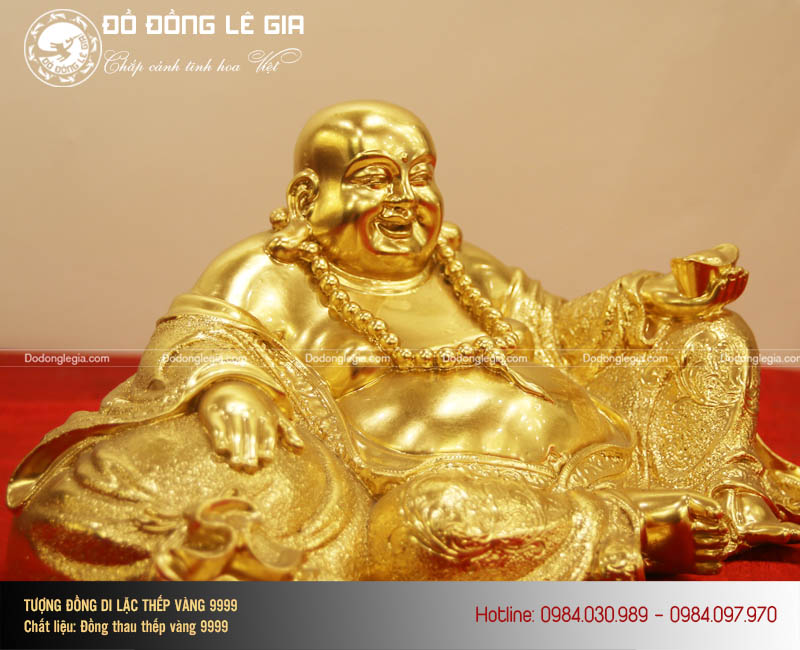 Tượng Phật Di Lặc thếp vàng 9999