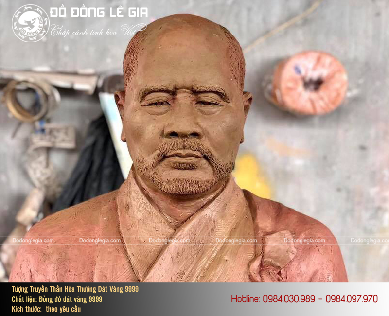 Đúc Tượng Đồng Truyền Thần Hòa Thượng Dát Vàng 9999