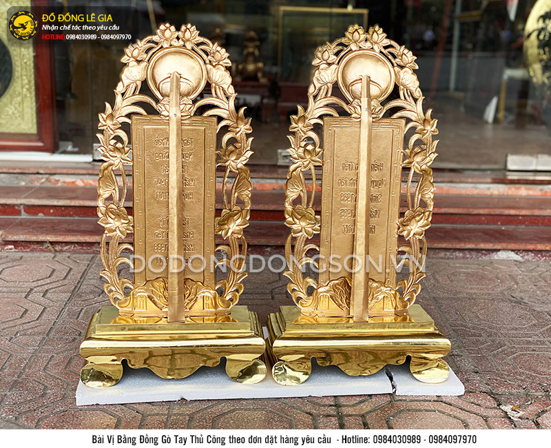 Bài vị bằng đồng chế tác theo yêu cầu