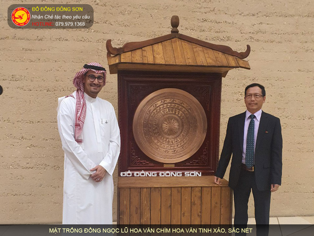 Báo giá các loại mặt trống đúc đồng đỏ hoa văn chìm đẹp nhất