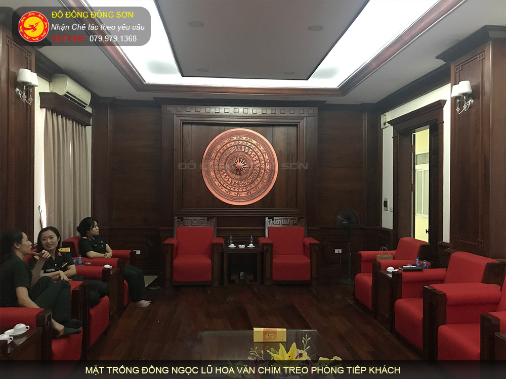 Báo giá các loại mặt trống đúc đồng đỏ hoa văn chìm đẹp nhất