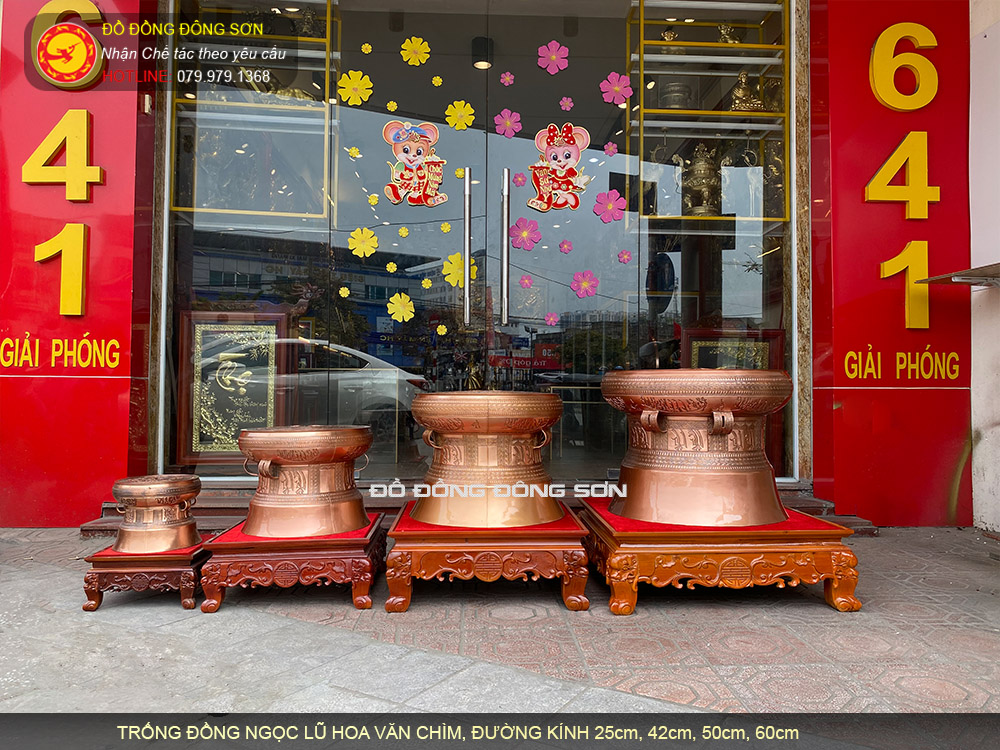 Bảng giá Quả Trống Đồng Đúc Thủ Công Hoa Văn Chìm