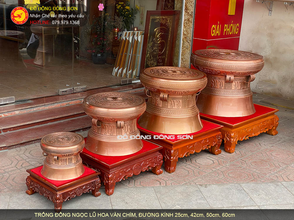 Bảng giá Quả Trống Đồng Đúc Thủ Công Hoa Văn Chìm