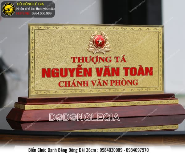 Biển Chức Danh bằng đồng dài 36cm