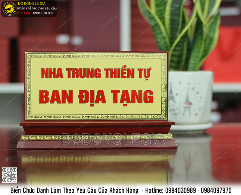 Biển Chức Danh bằng đồng