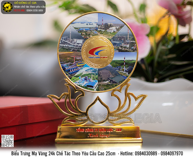 Biểu Trưng Bằng Đồng Mạ Vàng 24k Chế Tác Theo Yêu Cầu