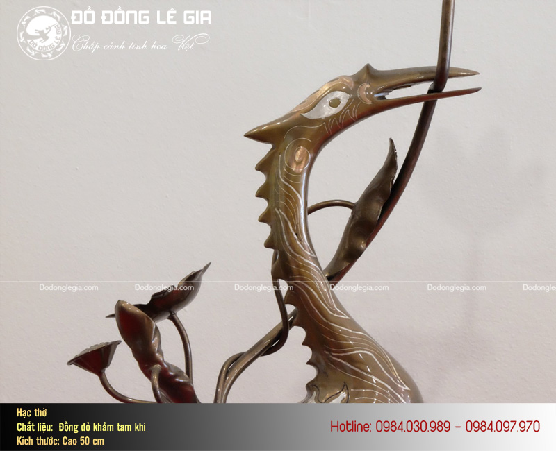 Đồ thờ bằng đồng khảm tam khí đầy đủ