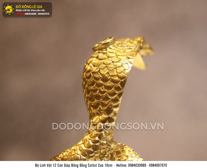 Bộ 12 con giáp bằng đồng cattut cỡ nhỏ