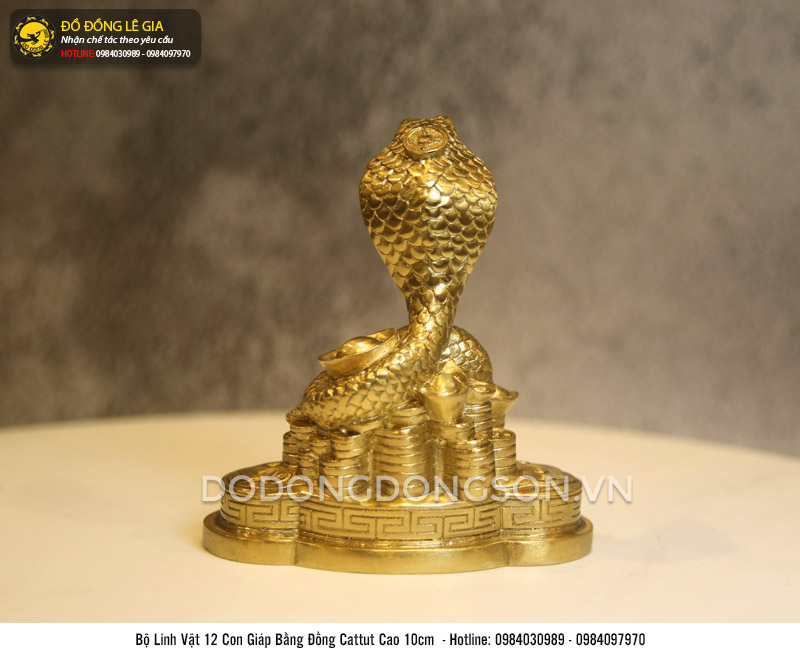 Bộ 12 con giáp bằng đồng cattut cỡ nhỏ