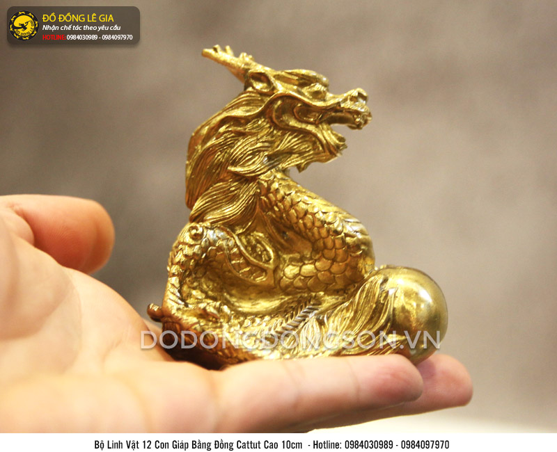 Bộ 12 con giáp bằng đồng cattut cỡ nhỏ