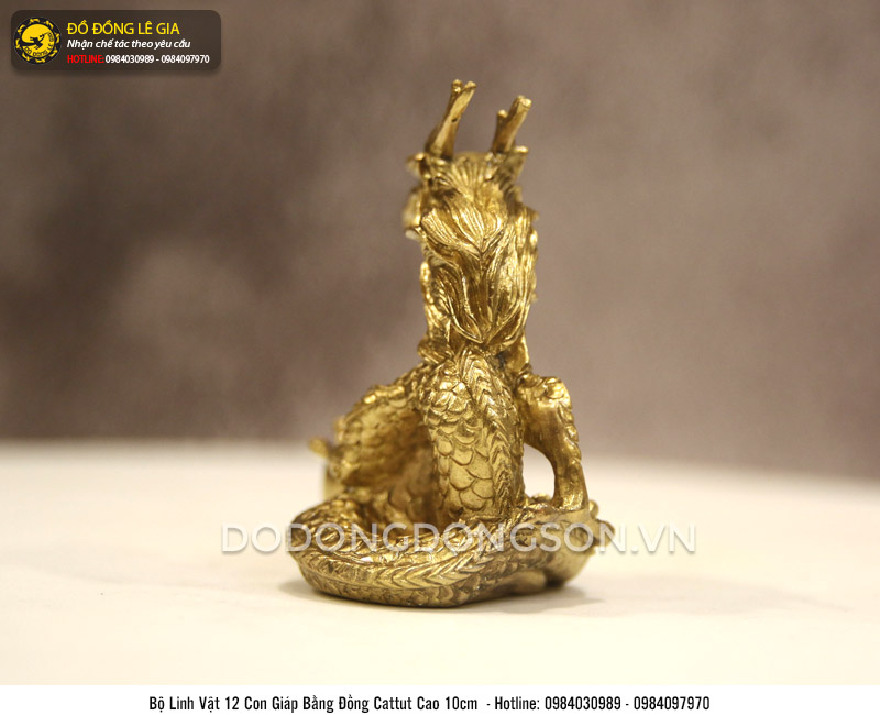 Bộ 12 con giáp bằng đồng cattut cỡ nhỏ