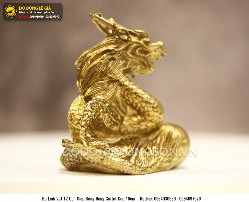 Bộ 12 con giáp bằng đồng cattut cỡ nhỏ