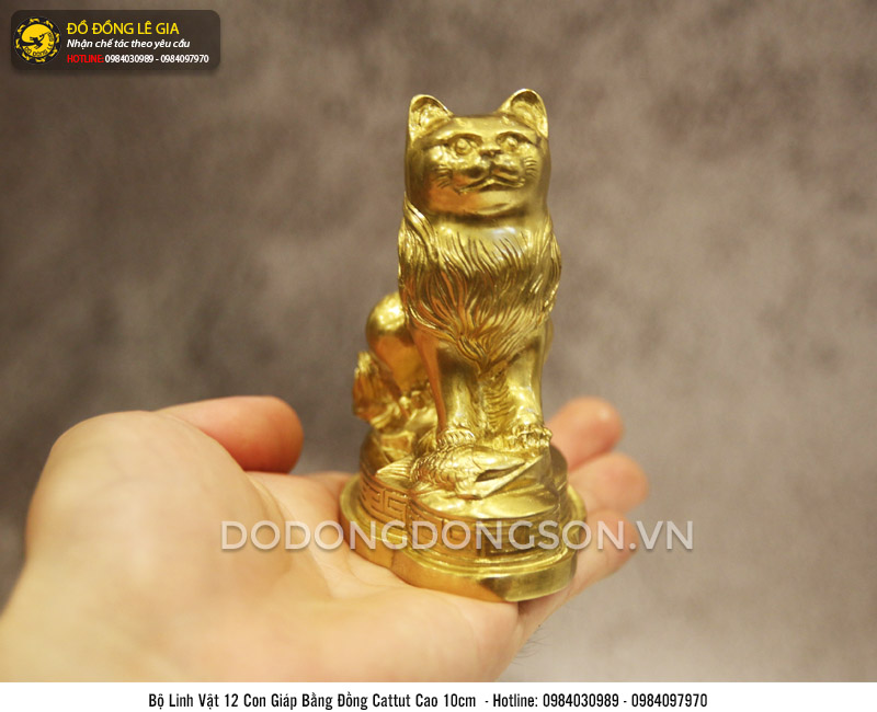Bộ 12 con giáp bằng đồng cattut cỡ nhỏ