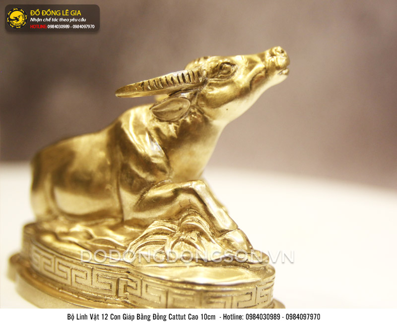 Bộ 12 con giáp bằng đồng cattut cỡ nhỏ
