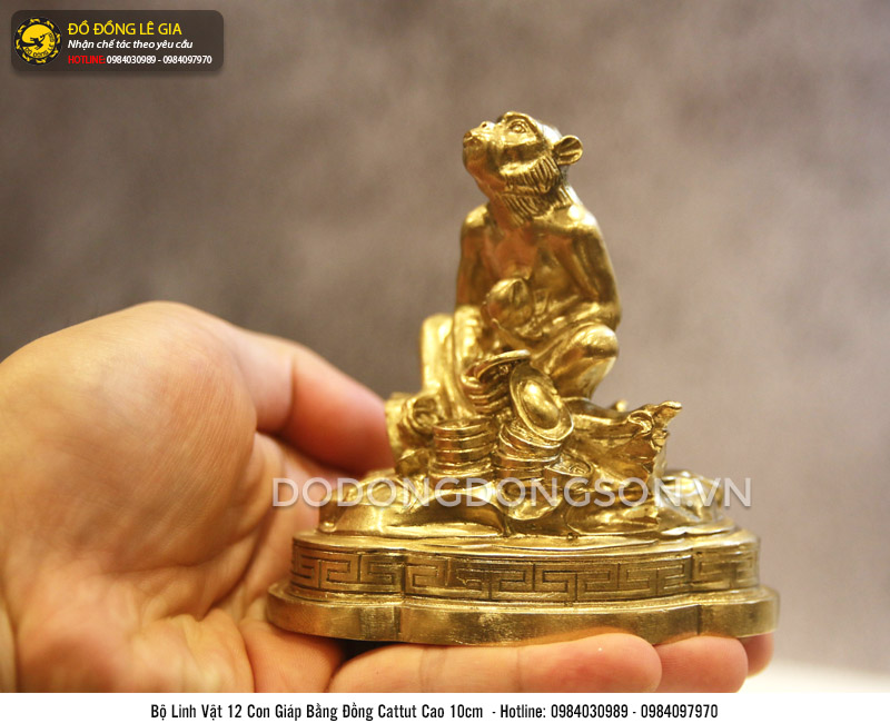 Bộ 12 con giáp bằng đồng cattut cỡ nhỏ