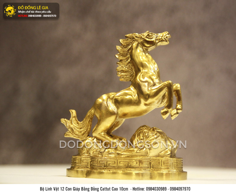 Bộ 12 con giáp bằng đồng cattut cỡ nhỏ