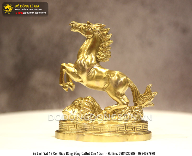 Bộ 12 con giáp bằng đồng cattut cỡ nhỏ