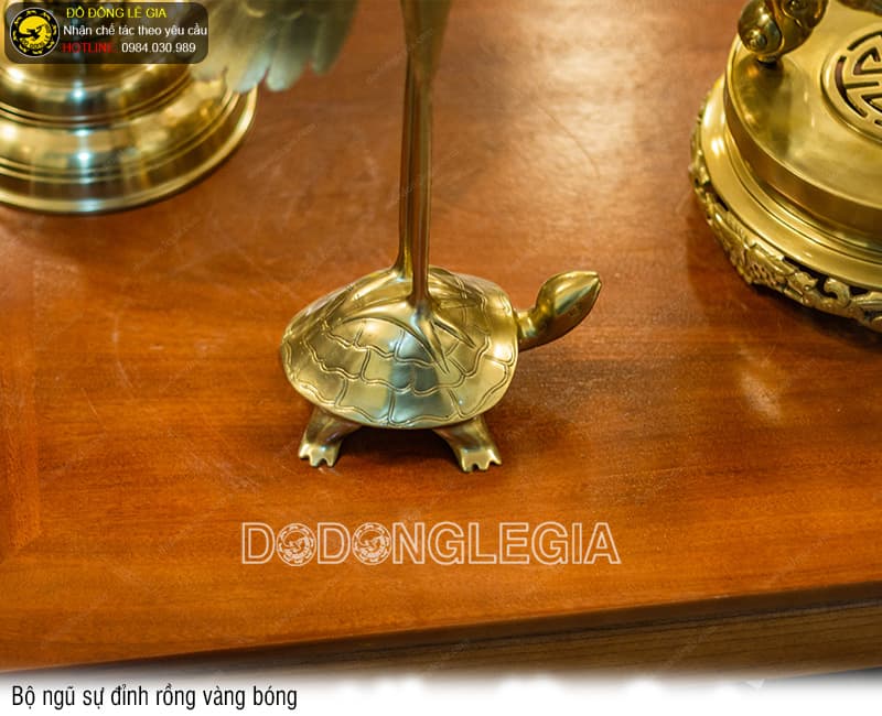 Bộ Ngũ Sự Đỉnh Rồng vàng bóng