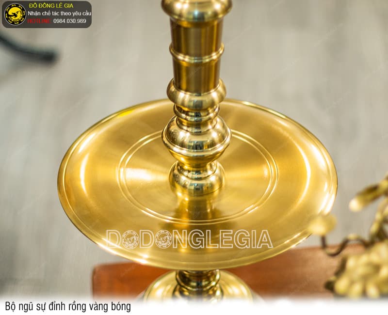 Bộ Ngũ Sự Đỉnh Rồng vàng bóng