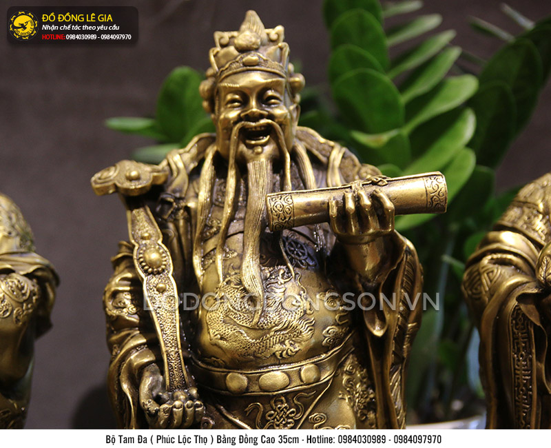 Bộ Tam Đa bằng đồng thau