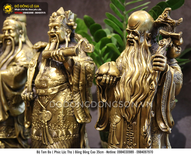 Bộ Tam Đa bằng đồng thau