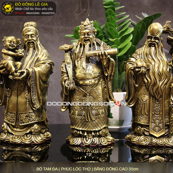 Bộ Tam Đa bằng đồng thau