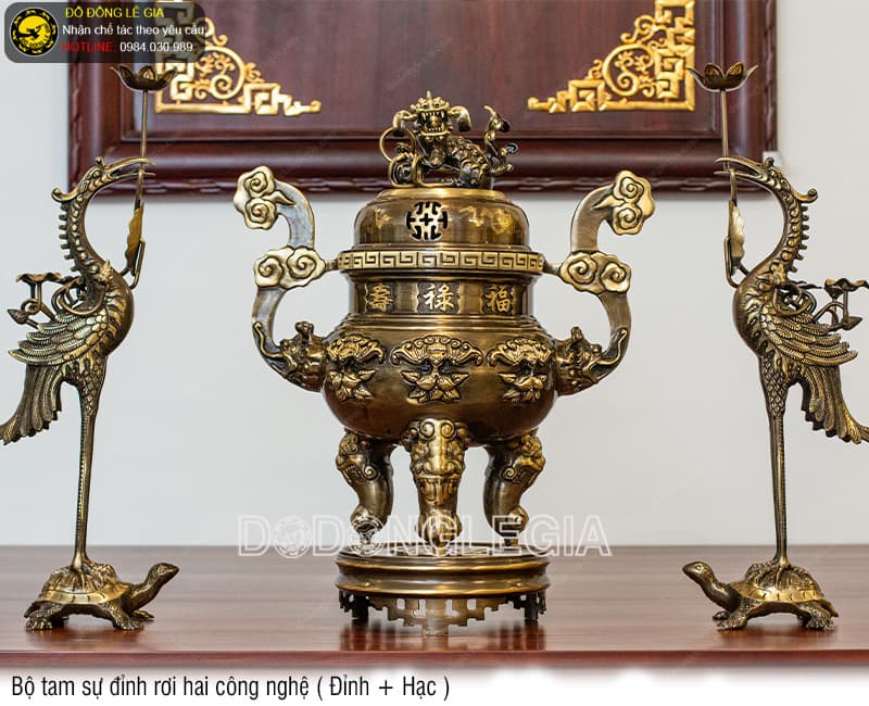 Bộ Tam Sự Đỉnh Rơi hai công nghệ (Đỉnh và Hạc)