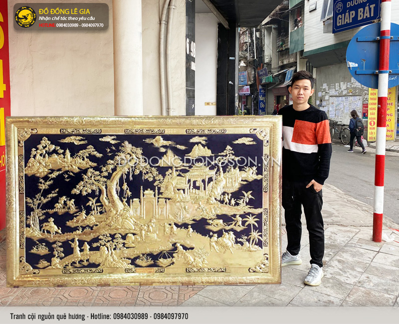 Tranh đồng cội nguồn quê hương khung đồng