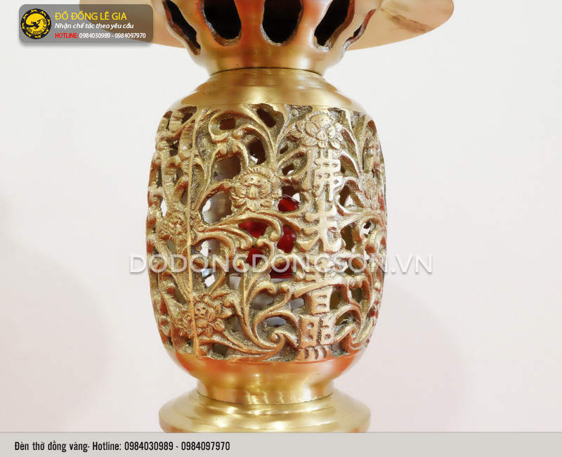 Bộ ngũ sự đỉnh sòi bằng đồng vàng và phụ kiện