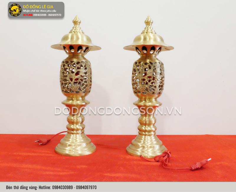 Bộ ngũ sự đỉnh sòi bằng đồng vàng và phụ kiện