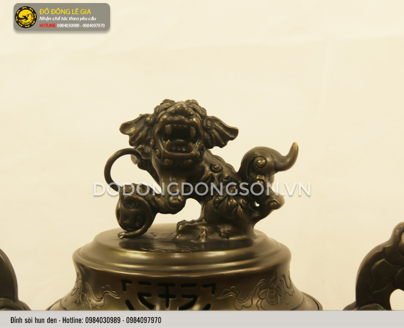 Bộ tam sự đỉnh sòi hun đen theo yêu cầu