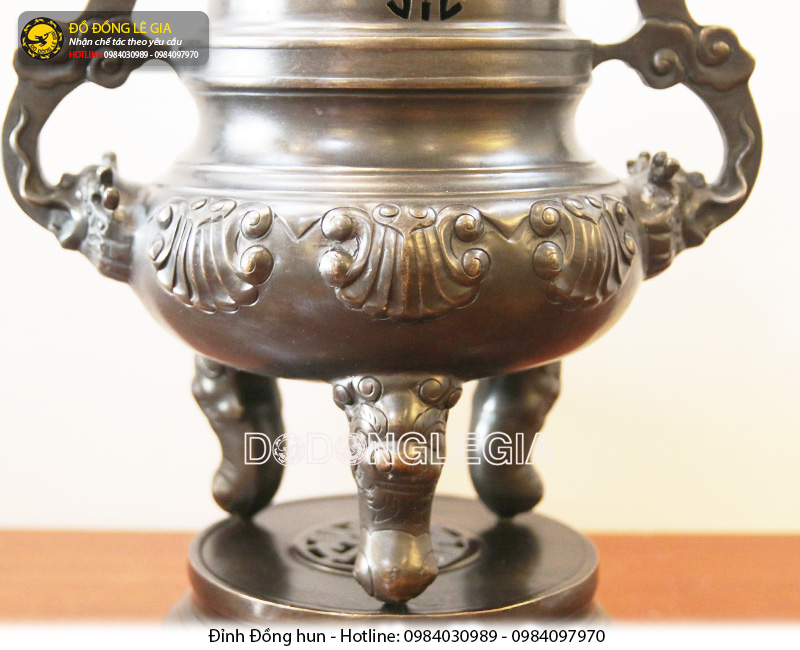 Bộ tam sự đỉnh sòi hun đen theo yêu cầu