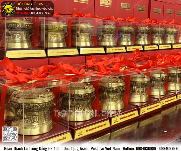 Lô trống đồng D10 quà tặng