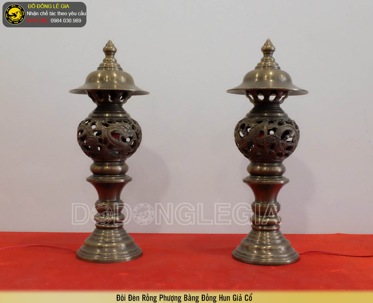Báo giá Đôi đèn thờ bằng đồng