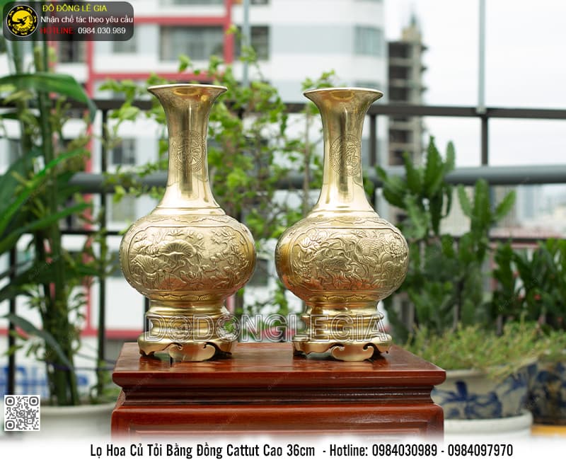 Lọ Hoa Tứ Quý cao 36cm mẫu đẹp