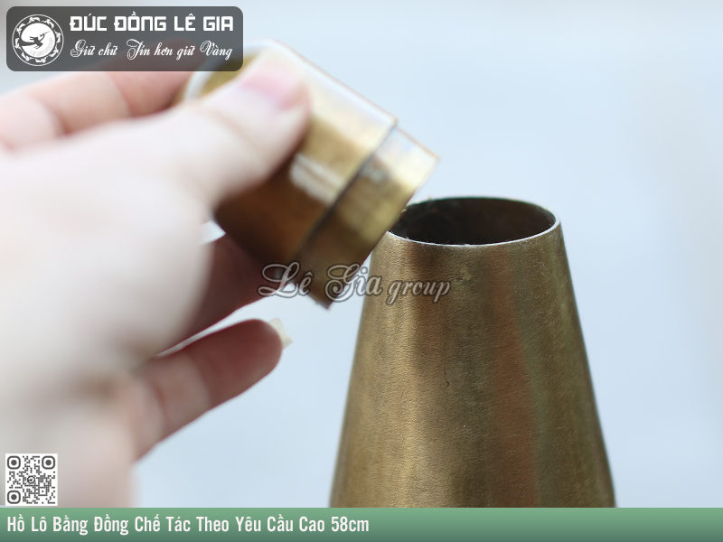 Hồ Lô Bằng Đồng Chế Tác Theo Yêu Cầu Cao 58cm