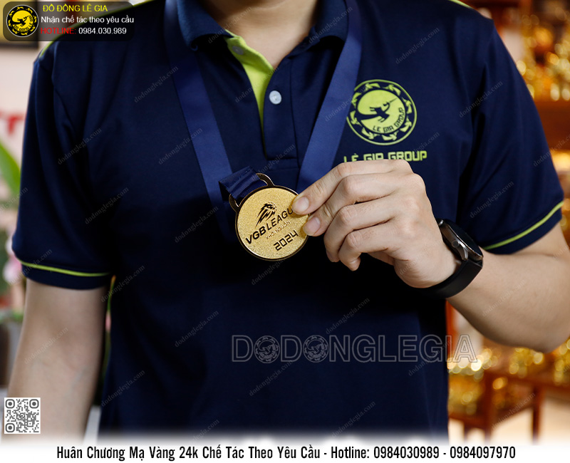 Huy Chương Mạ Vàng 24k Chế Tác Theo Yêu Cầu