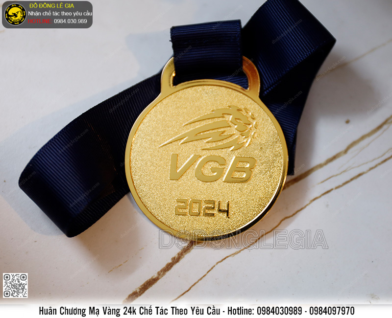 Huy Chương Mạ Vàng 24k Chế Tác Theo Yêu Cầu