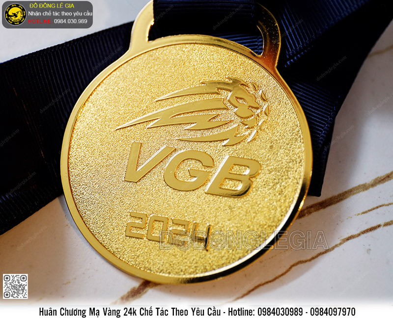Huy Chương Mạ Vàng 24k Chế Tác Theo Yêu Cầu