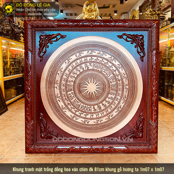  Lắp đặt tranh mặt trống đường kính 81 hoa văn chìm tại Hà Nội