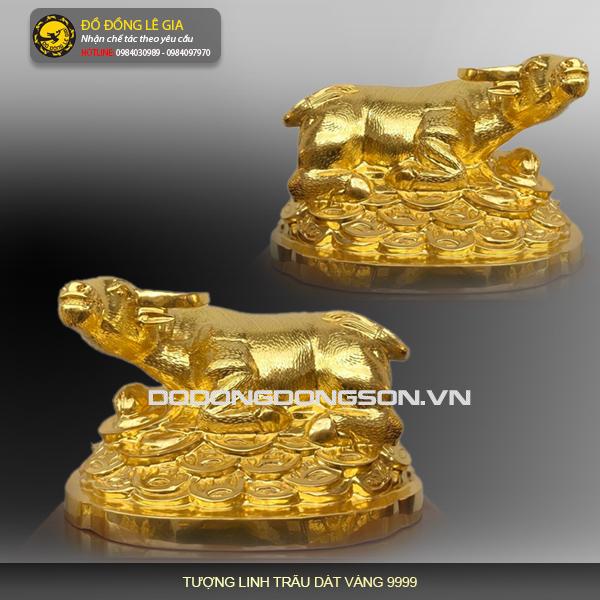 Tượng linh vật 12 con giáp thếp vàng 9999