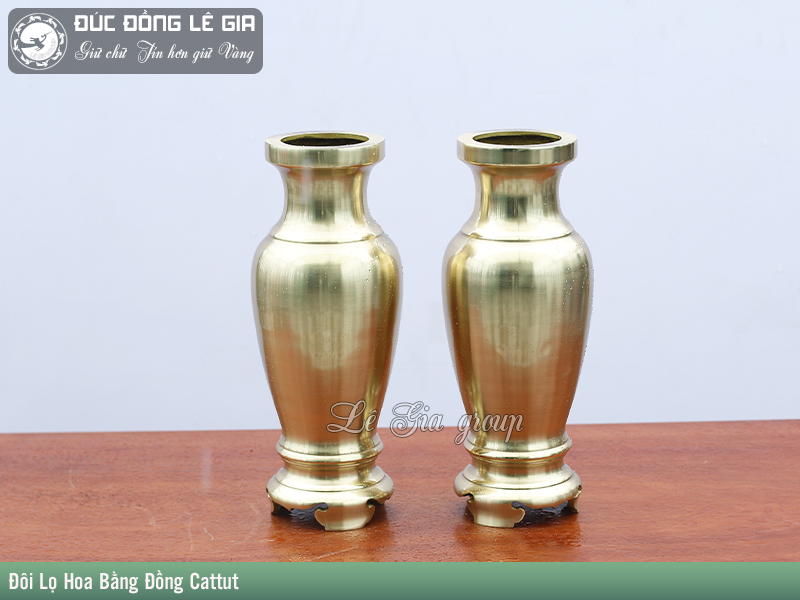 Đôi Lọ Hoa bằng đồng cattut